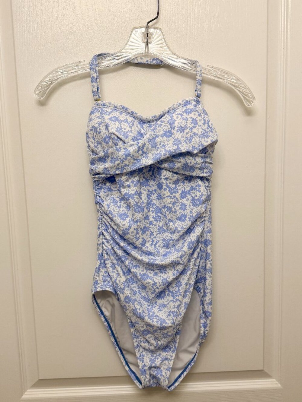 Kona Sol Floral Bandeau One-piece Swimsuit